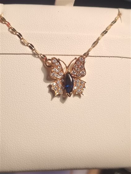 Halskette Gilma Gioielleria  Dame in Gold Zaffiro blu 0.33 Ct COOR-132-286 - COOR-132-286